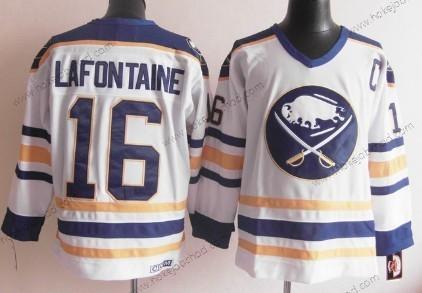 Muž Buffalo Sabres #16 Pat Lafontaine Bílý Retro CCM Dres