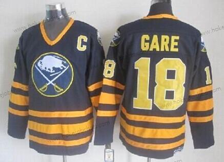 Muž Buffalo Sabres #18 Danny Gare Námořnictvo Modrý Retro CCM Dres