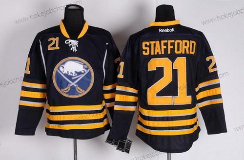 Muž Buffalo Sabres #21 Drew Stafford Námořnictvo Modrý Dres