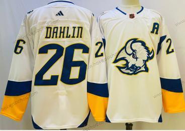 Muž Buffalo Sabres #26 Rasmus Dahlin Bílý 2022 Obrácený Retro Autentické Dres