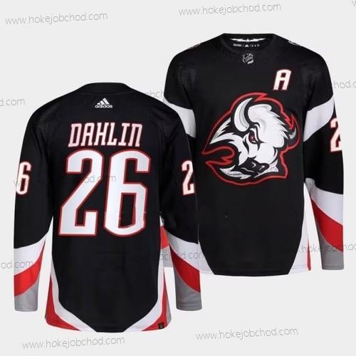 Muž Buffalo Sabres #26 Rasmus Dahlin Černá 2022-23 Sešitý Dres