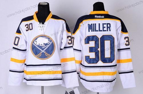 Muž Buffalo Sabres #30 Ryan Miller Bílý Dres