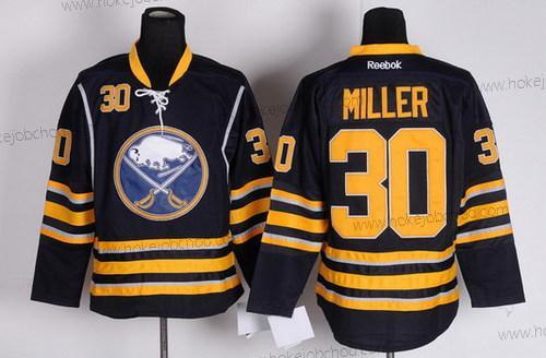 Muž Buffalo Sabres #30 Ryan Miller Námořnictvo Modrý Dres