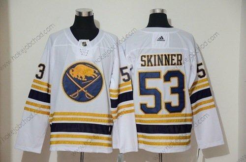 Muž Buffalo Sabres #53 Jeff Skinner Bílý 50Th Sezóna Autentické Sešitý Hokejový Dres