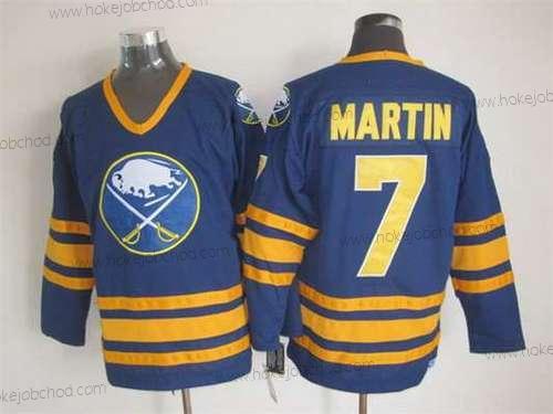 Muž Buffalo Sabres #7 Rick Martin 1983-84 Námořnictvo Modrý CCM Vintage Dres