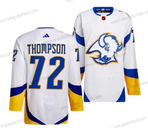 Muž Buffalo Sabres #72 Tage Thompson Bílý 2022-23 Obrácený Retro Sešitý Dres