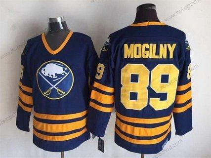 Muž Buffalo Sabres #89 Alexander Mogilny 1983-84 Námořnictvo Modrý CCM Vintage Dres