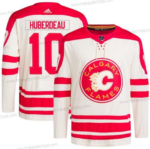 Muž Calgary Flames #10 Jonathan Huberdeau 2023 Krémová Klasický Primegreen Sešitý Dres