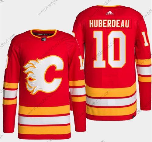 Muž Calgary Flames #10 Jonathan Huberdeau Červené Sešitý Dres