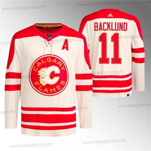 Muž Calgary Flames #11 Mikael Backlund 2023 Krémová Klasický Primegreen Sešitý Dres