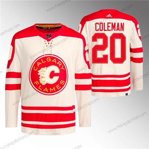 Muž Calgary Flames #20 Blake Coleman 2023 Krémová Klasický Primegreen Sešitý Dres