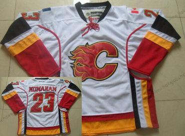 Muž Calgary Flames #23 Sean Monahan Bílý Dres