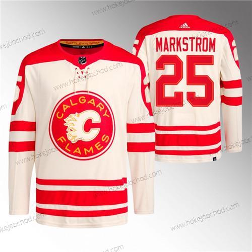 Muž Calgary Flames #25 Jacob Markstrom 2023 Krémová Klasický Primegreen Sešitý Dres