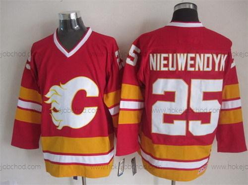 Muž Calgary Flames #25 Joe Nieuwendyk Červené Retro CCM Dres