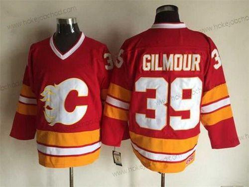 Muž Calgary Flames #39 Doug Gilmour 1981-82 Červené CCM Vintage Dres