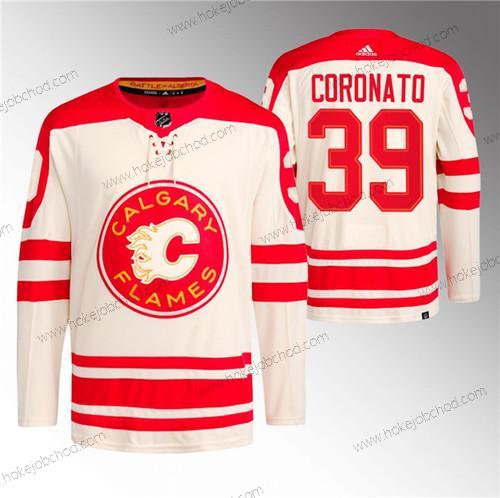 Muž Calgary Flames #39 Matt Coronato 2023 Krémová Klasický Primegreen Sešitý Dres