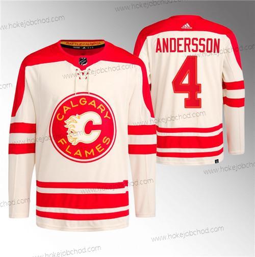 Muž Calgary Flames #4 Rasmus Andersson 2023 Krémová Klasický Primegreen Sešitý Dres