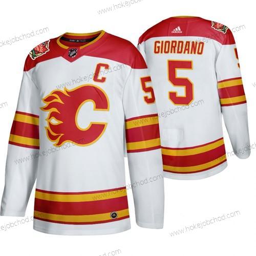 Muž Calgary Flames #5 Mark Giordano 2019 Heritage Klasický Autentické Bílý Dres