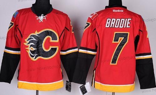 Muž Calgary Flames #7 T.J. Brodie Červené Dres