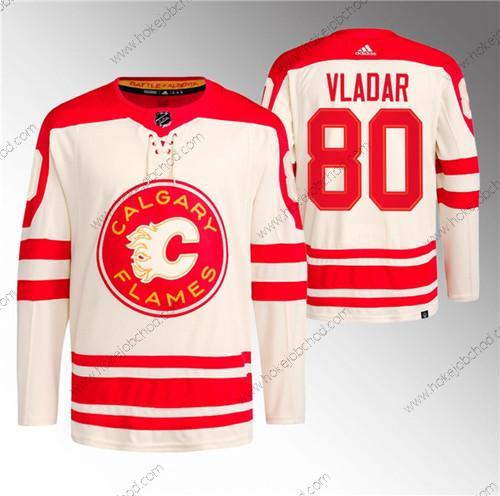 Muž Calgary Flames #80 Daniel Vladar 2023 Krémová Klasický Primegreen Sešitý Dres