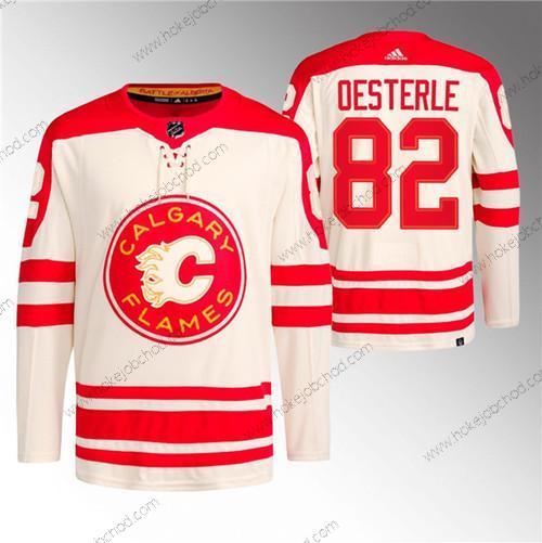 Muž Calgary Flames #82 Jordan Oesterle 2023 Krémová Klasický Primegreen Sešitý Dres