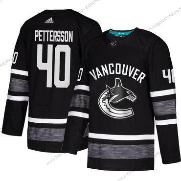 Muž Canucks #40 Elias Pettersson Černá Autentické 2019 All-Star Sešitý Hokejový Dres