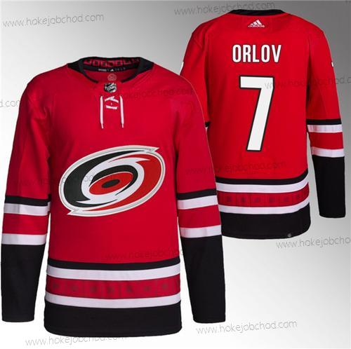 Muž Carolina Hurricanes #7 Dmitry Orlov Červené Sešitý Dres