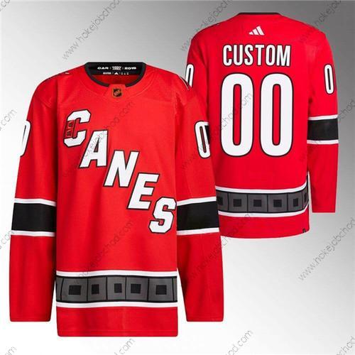 Muž Carolina Hurricanes Přizpůsobené Červené 2022-23 Obrácený Retro Sešitý Dres