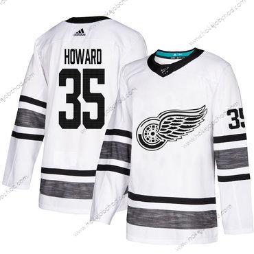 Muž Červené Wings #35 Jimmy Howard Bílý Autentické 2019 All-Star Sešitý Hokejový Dres