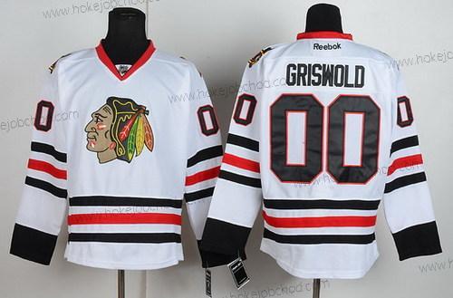 Muž Chicago Blackhawks #00 Clark Griswold Bílý Dres