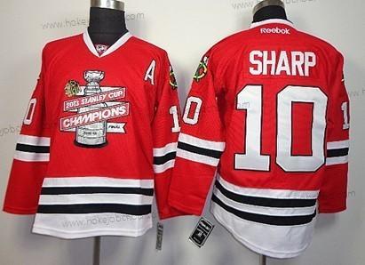 Muž Chicago Blackhawks #10 Patrick Sharp 2013 Champions Commemorate Červené Dres