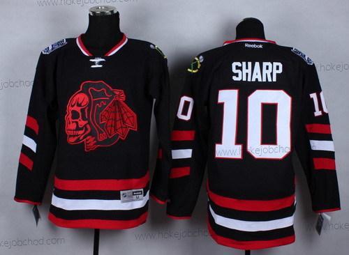 Muž Chicago Blackhawks #10 Patrick Sharp 2014 Stadium Series Černá With Červené Skulls Dres