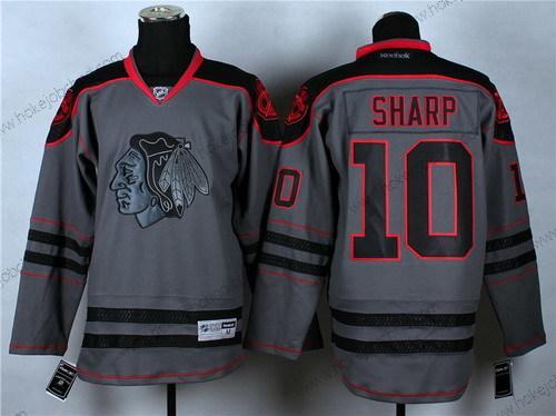 Muž Chicago Blackhawks #10 Patrick Sharp Charcoal Šedá Dres