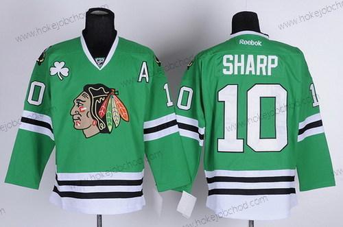 Muž Chicago Blackhawks #10 Patrick Sharp Zelená Dres