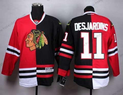 Muž Chicago Blackhawks #11 Andrew Desjardins Červené #2 Černá Two Tone Dres