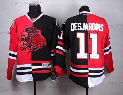 Muž Chicago Blackhawks #11 Andrew Desjardins Červené Černá Two Tone With Červené Skulls Dres