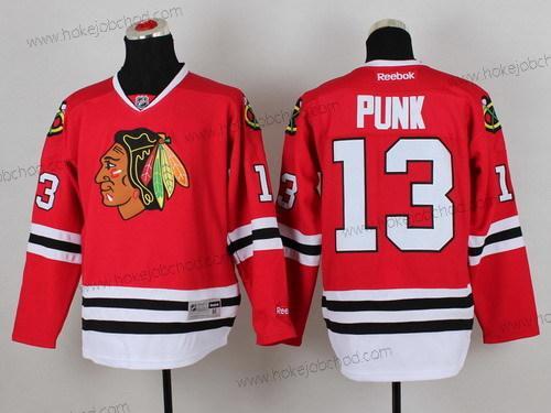 Muž Chicago Blackhawks #13 Cm Punk Červené Dres