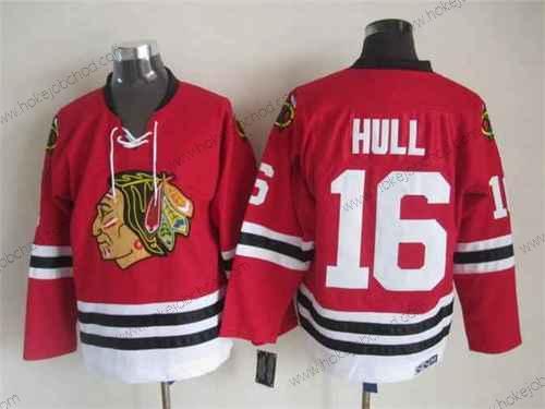 Muž Chicago Blackhawks #16 Bobby Hull 1957-58 Červené CCM Vintage Dres