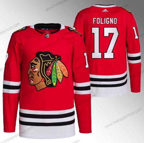 Muž Chicago Blackhawks #17 Nick Foligno Červené Sešitý Hokejový Dres