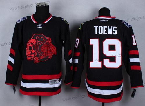 Muž Chicago Blackhawks #19 Jonathan Toews 2014 Stadium Series Černá With Červené Skulls Dres