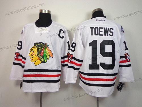 Muž Chicago Blackhawks #19 Jonathan Toews 2015 Zimní Klasický Bílý Dres