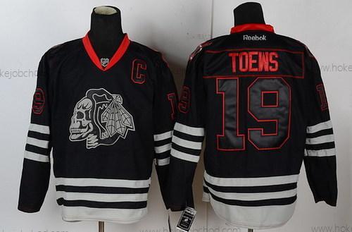 Muž Chicago Blackhawks #19 Jonathan Toews Černá Ice Skulls Dres