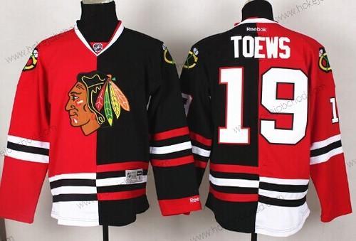 Muž Chicago Blackhawks #19 Jonathan Toews Červené #2 Černá Two Tone Dres