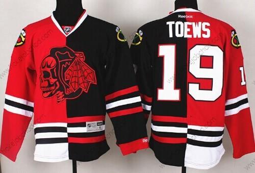 Muž Chicago Blackhawks #19 Jonathan Toews Červené/Černá Two Tone With Červené Skulls Dres