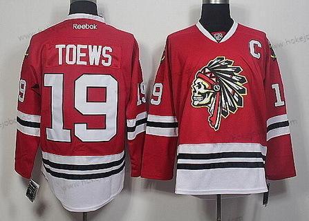 Muž Chicago Blackhawks #19 Jonathan Toews Červené The Indians Skulls Dres