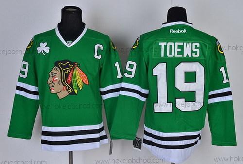 Muž Chicago Blackhawks #19 Jonathan Towes Zelená Dres