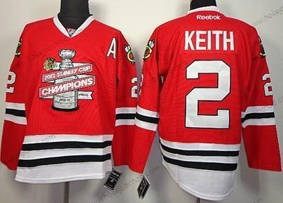 Muž Chicago Blackhawks #2 Duncan Keith 2013 Champions Commemorate Červené Dres