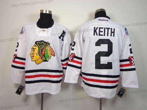 Muž Chicago Blackhawks #2 Duncan Keith 2015 Zimní Klasický Bílý Dres