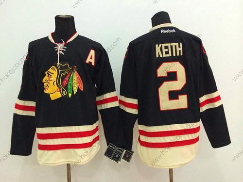 Muž Chicago Blackhawks #2 Duncan Keith 2015 Zimní Klasický Černá Dres