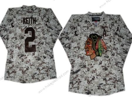 Muž Chicago Blackhawks #2 Duncan Keith Bílý Camo Dres